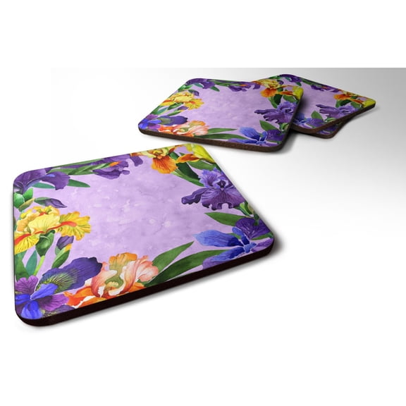 Irises Foam Coaster Set of 4