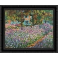 thumbnail image 1 of Irises in Monet's Garden 24x20 Black Ornate Wood Framed Canvas Art by Monet, Claude, 1 of 2