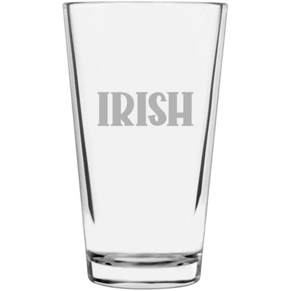 Irish 2 St Patrick's Day Etched 16oz Libbey Pint Glass