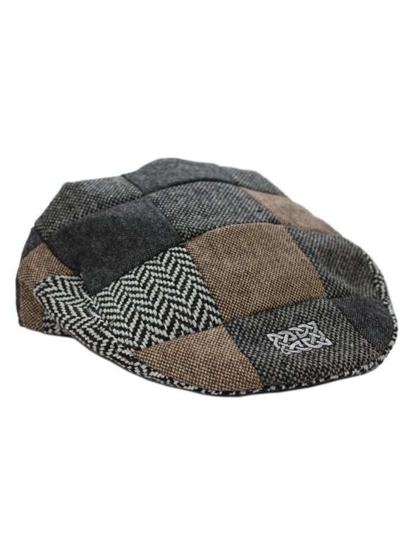 Irish Adult Hat Tweed Flat Cap from Patrick Francis 60% Acrylic and 40% Wool Patchwork Design