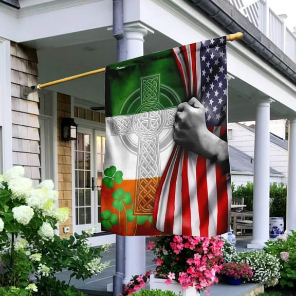 Irish American Flag - House Flag (29.5" x 39.5")