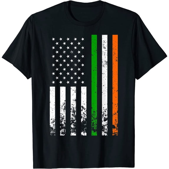Irish American Flag Ireland Flag ST PATRICK'S DAY Gift Lucky T-Shirt
