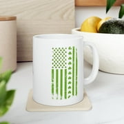 Irish American Flag Mug, St. Patricks Day Mug, USA Ireland Flag Coffee Cup, Patriotic Gift, Irish Pride Mug