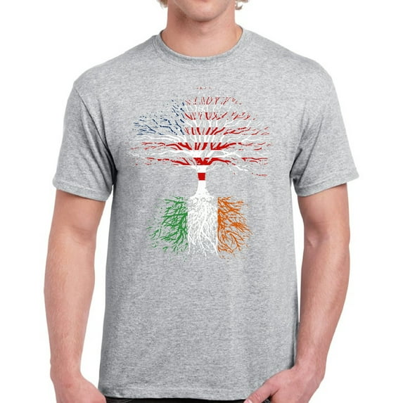 Irish American Roots Graphic Shirt - St Patrick's Day Tees for Men - Irish American Party T-Shirt Gifts