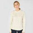 thumbnail image 1 of Irish Aran Sweater, Natural Made By IrelandsEye - Size Large, 1 of 3