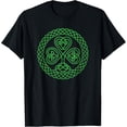 thumbnail image 1 of Irish Blessing Celtic Knot 4 Leaf Clover - St. Patrick's Day T-ShirtMen's and women's gift, black and white T-shirt, size: Extra large S-4XL, 1 of 4