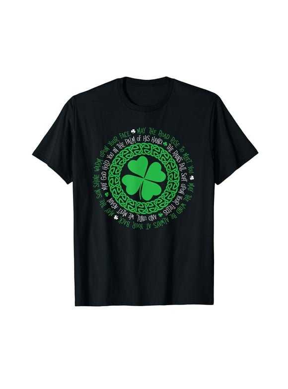 Irish Blessing Celtic Knot 4 Leaf Clover - St. Patrick's Day T-Shirt