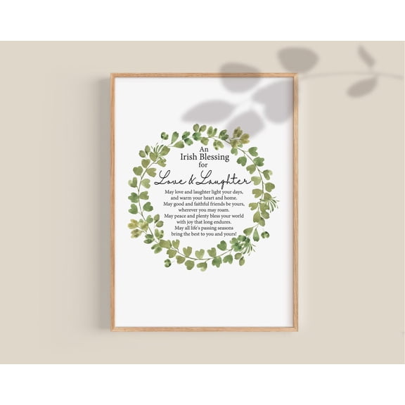 Irish Blessing Gift, New Home Blessing, Irish Wedding Present, Housewarming Love Poster Wife Anniversary Gift Wall Art Home Decor, 12x18 UNFRAMED