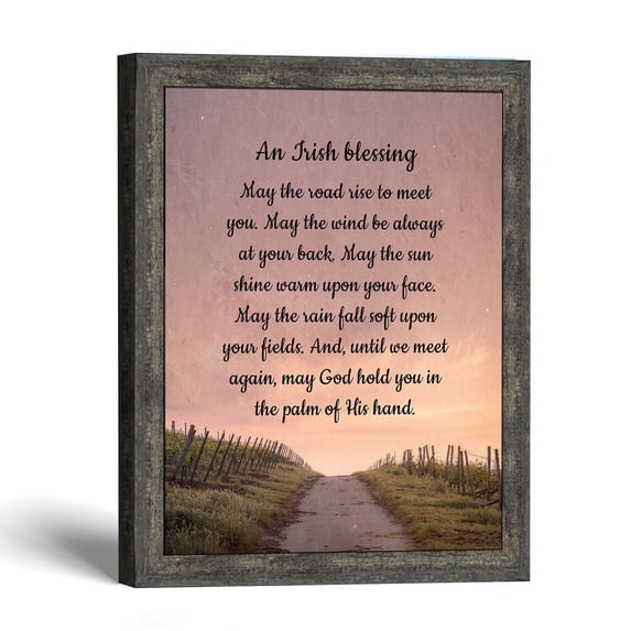 Framed Irish Blessing Wall Art, Sympathy Keepsake Gift