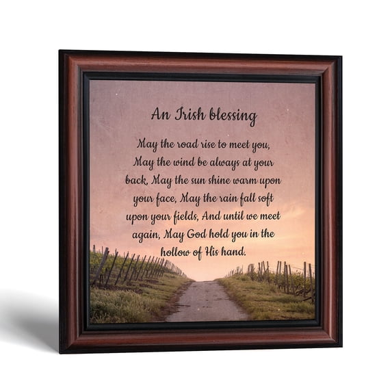 Framed Irish Blessing Wall Art, Sympathy Keepsake Gift