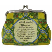 Royal Tara Clip Purse With Irish Weave and an Irish Blessing Design