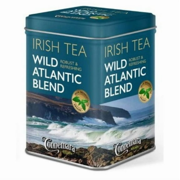 Irish Breakfast Tea Tin – Wild Atlantic Blend by Connemara Kitchen, 50 Flavored Teabags
