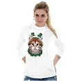 thumbnail image 1 of Irish Cat Lover St Patricks Day Women's Long Sleeve T Shirt Brisco Brands S, 1 of 6