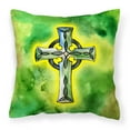 thumbnail image 1 of Irish Celtic Cross Fabric Decorative Pillow, 1 of 2