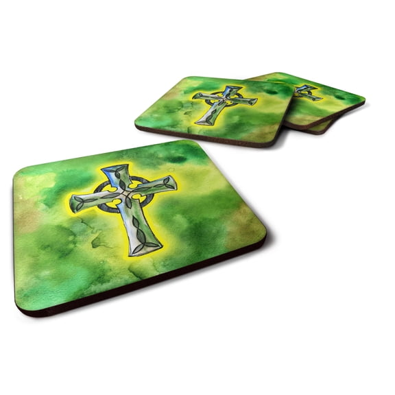 Irish Celtic Cross Foam Coaster Set of 4