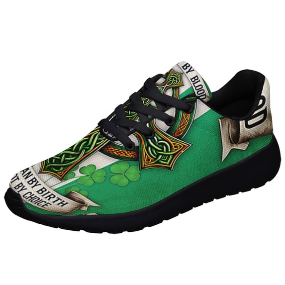 Irish Celtic Cross Irish By Blood American flag By Birth Patriot By Choice Shoes Sneakers Black Size 9