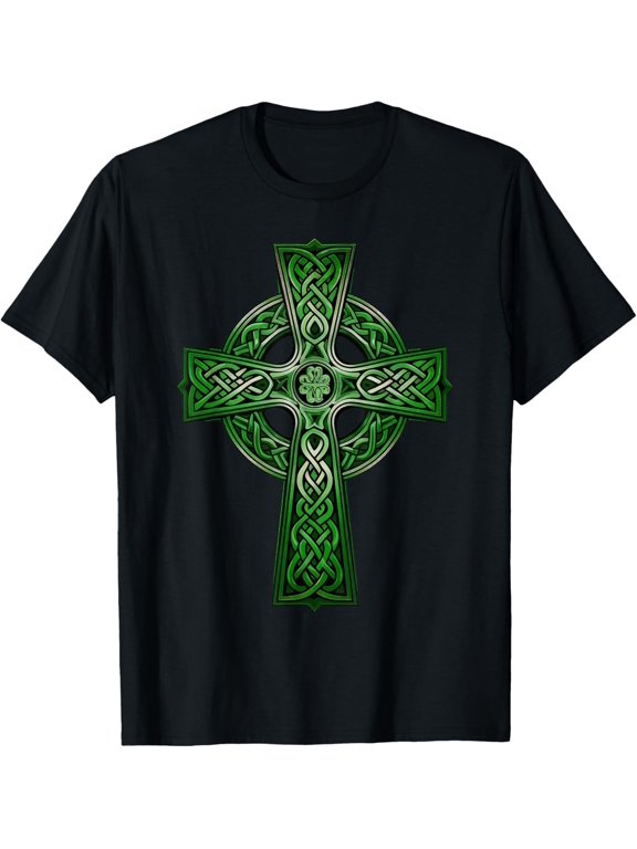 Irish Celtic Cross Knot Holy Trinity Christian Faith T-Shirt