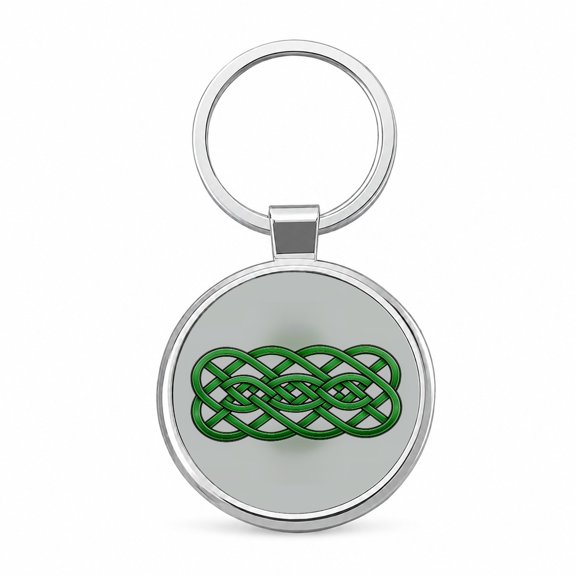 Irish Celtic Decorative Knot Metal Round Keychain