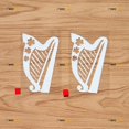 thumbnail image 1 of Irish Celtic Harp Decal Sticker Vinyl Ireland Shamrock - 2 Pack White, 4 Inches - for Car Laptop Window, 1 of 6