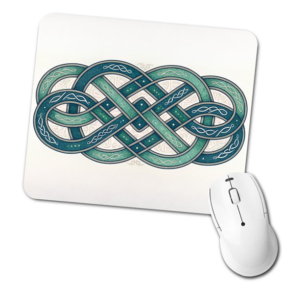 Irish Celtic Intricate Knot Mouse Pad Low Profile Gaming Mat