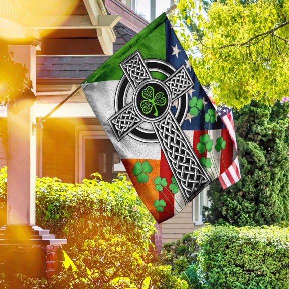 Irish Celtic Knot Cross Flag - Garden Flag (11.5" x 17.5")