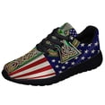 thumbnail image 1 of Irish Celtic Knot Cross St Patrick's Day Shoes Sneakers Black Size 6, 1 of 7
