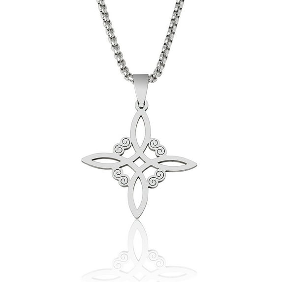 Irish-Celtic Knot Necklace Witchs Knot Choker Chain Wiccan Symbol Charm Vintage Protections