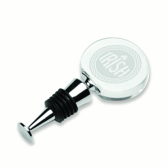 Irish Celtic Logo Deep Etched Round wine stopper