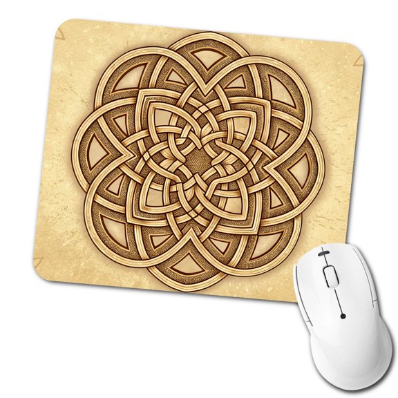 Irish Celtic Mandala Mouse Pad Low Profile Gaming Mat