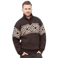 thumbnail image 1 of Irish Celtic Wool Sweater Men's Fisherman Troyer Pullover Made in Ireland by Aran Woollen Mills, 1 of 4