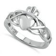 thumbnail image 1 of Irish Claddagh Love Women Ring 925 Sterling Silver Dainty Friendship Ring, 1 of 1
