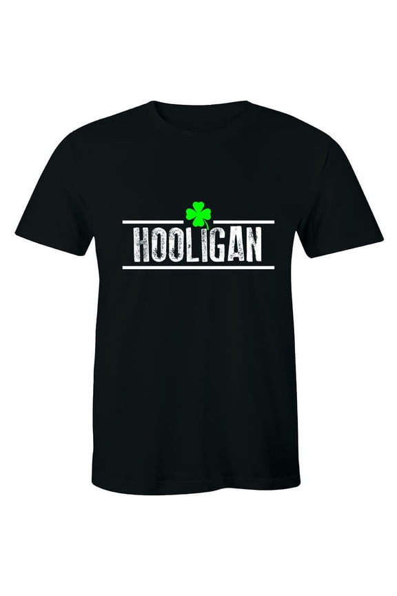 Irish Clover Hooligan T Shirt Funny Saint Patricks Day Parade Men's T-shirt Tee