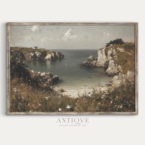 Irish Coastal Cove Art, Wild Atlantic Way Poster, Seaside Landscape,2791_H Home Decor, 8x12 UNFRAMED