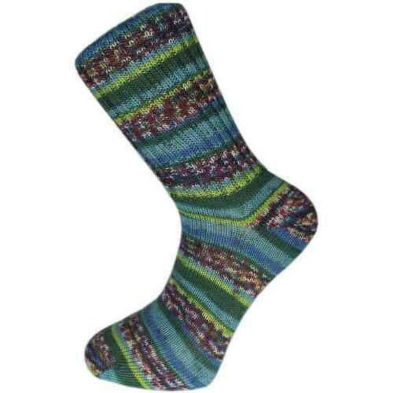 Irish Country Fair Isle Socks For Men Made By Grange Craft, One Size, Harbor Blue