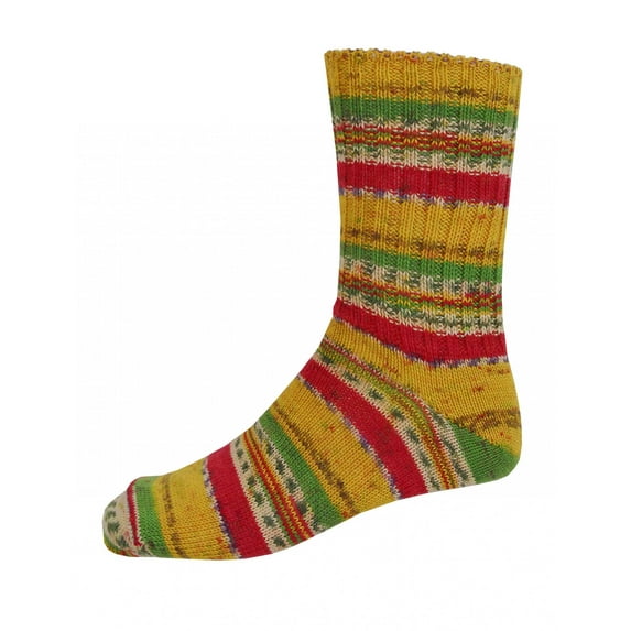 Irish Country Fair Isle Socks For Men Made By Grange Craft, One Size, Sunrise