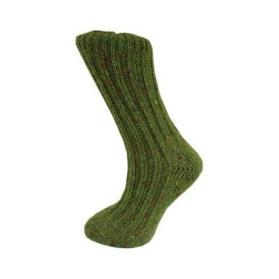 Irish Country Men’s Green Wool Socks, One Size Made By Grange Crafts