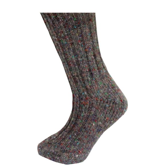 Irish Country Women's Gray Wool Socks, One Size Made By Grange Crafts
