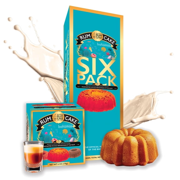 Irish Cream rum cake 4 oz six pack