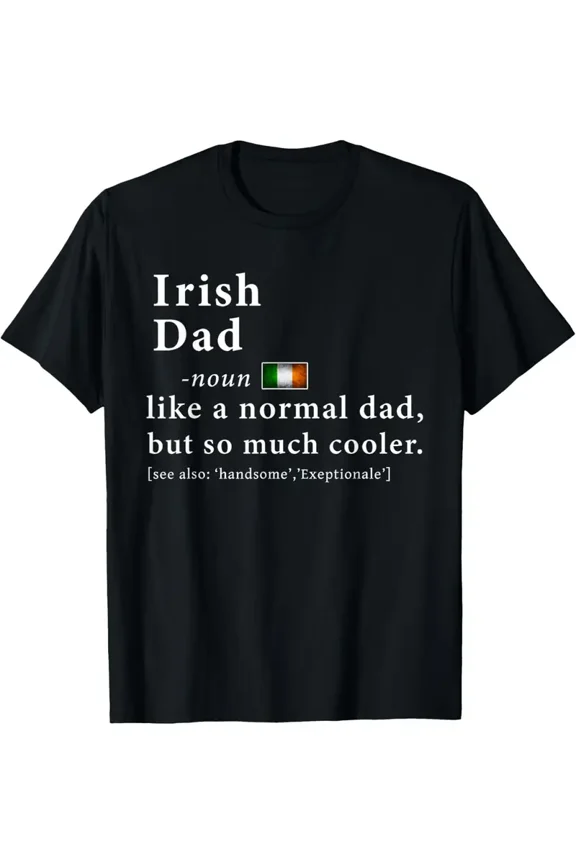 Irish Dad Definition Funny Gift for Fathers Day Men Short Sleeve Graphic Tee