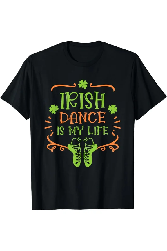 Irish Dancer Ceili Reel Dance Feis Step Shoes Heritage Graphic Unisex T-Shirt ,up to size 5XL