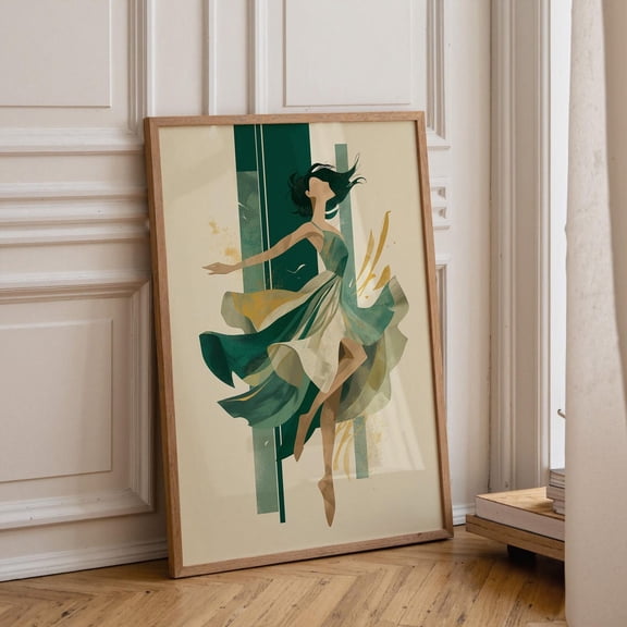 Irish Dancer Celtic Movement Wall Art Poster Unframed Paper Print