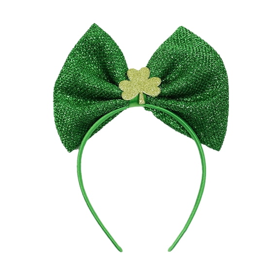 Irish Day Headbands, Headbands, St. Patrick's Day Hairpins, Small Hat Headbands, St. Patrick's Day Headband Solid Color Bow St. Patrick's Day Headband