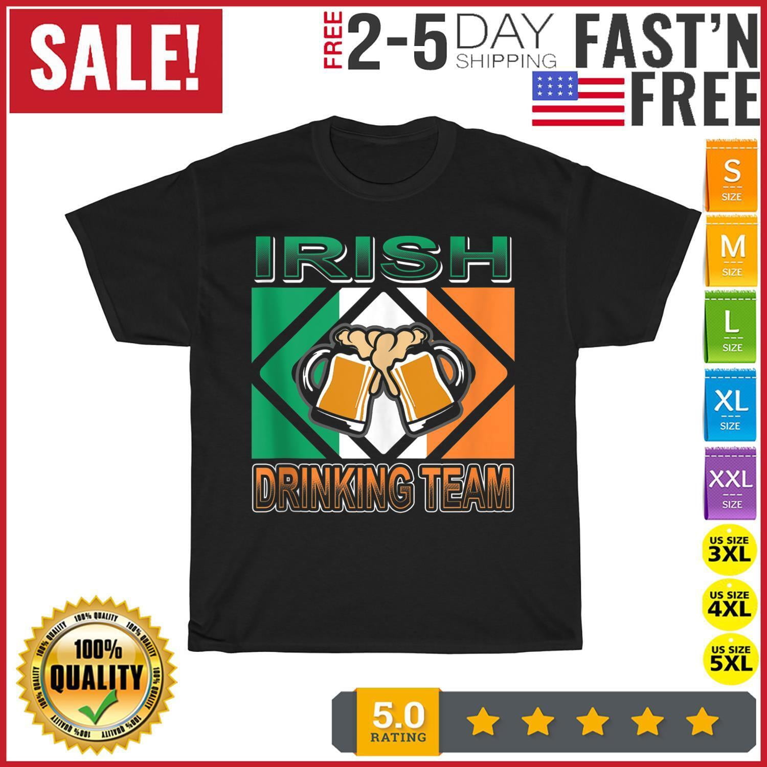 Irish Drinking Team Funny Beer Party Ireland Vintage T Shirt Men Women