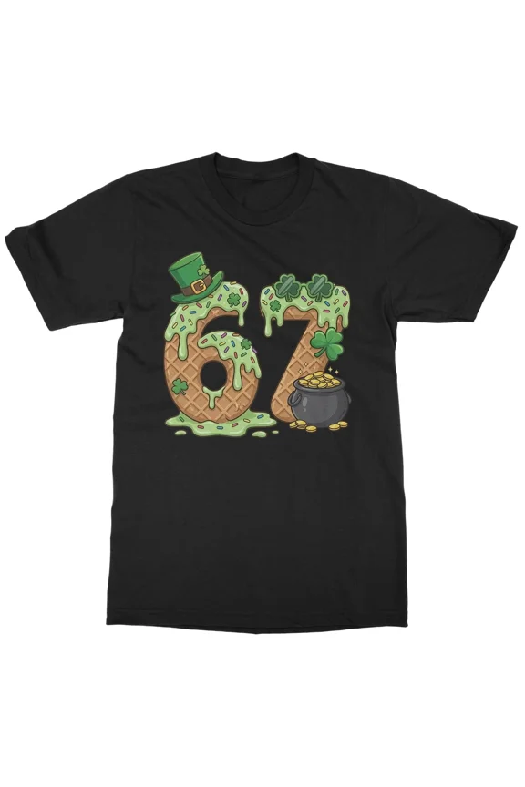 Irish Drip 67 Meme Ice Cream St Patricks Day Unisex T-Shirt, S-5XL