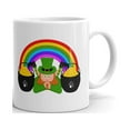 thumbnail image 1 of Irish Elf With Gold Coins Pots And A Rainbow Coffee Tea Ceramic Mug Office Work Cup Gift 11 oz, 1 of 3