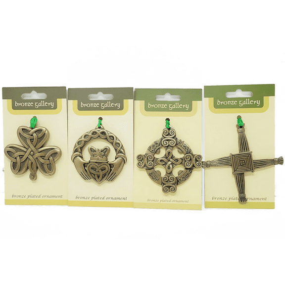 Irish Emblems Hanging Bronze Ornaments Decoration - Official Irish Shatterproof Christmas Decorations