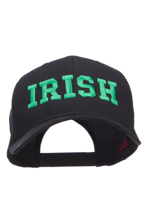 Irish Embroidered High Profile Cap - Black OSFM