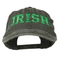 thumbnail image 1 of Irish Embroidered Washed Pigment Dyed Cap - Black OSFM, 1 of 5