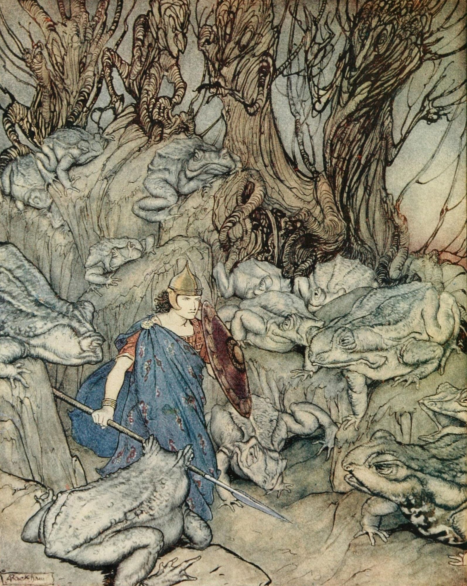Irish Fairy Tales 1920 Becuma of the White Skin Canvas Art - A Rackham (18 x 24)