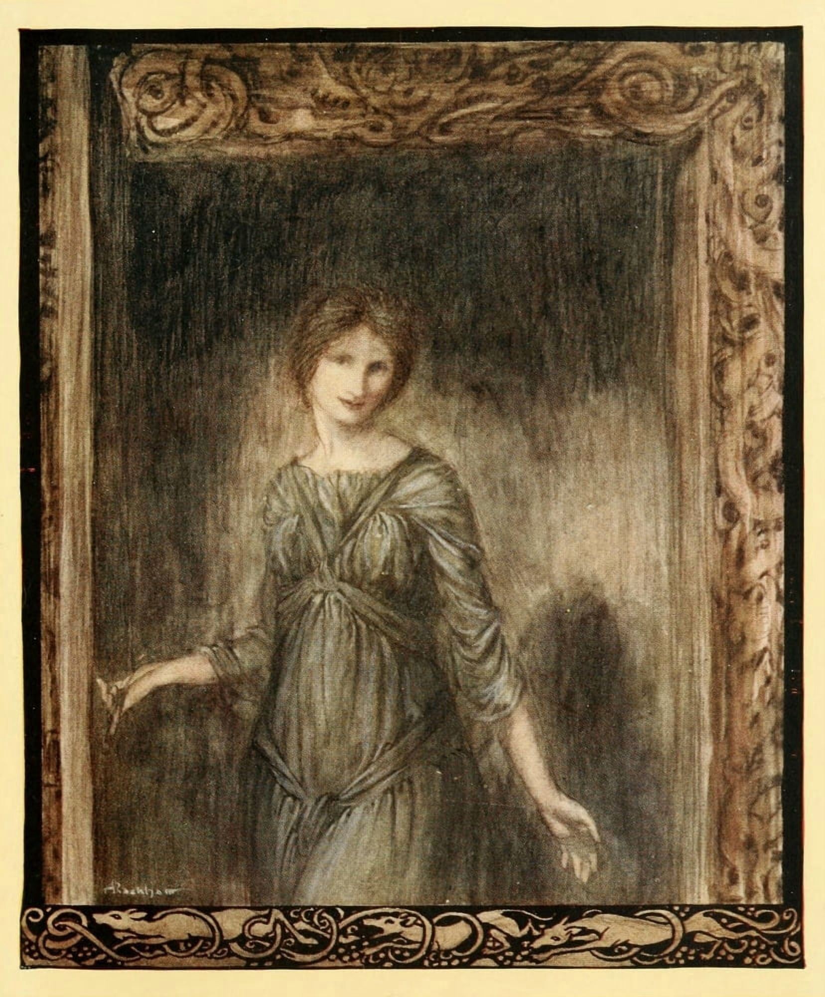 Irish Fairy Tales 1920 Fionns Chamber Canvas Art - A Rackham (24 x 36)